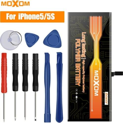MXOXOM Battery For iPhone 5S iPhone 5 Battery Replacement Internal Batteries Lithium Polymer Battery With Free Tools