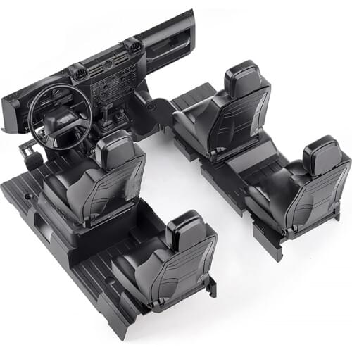 Simulation Cab Cockpit Interior Center Console Kit for TRX-4 Defender Land Rover RC Model Car Accessories