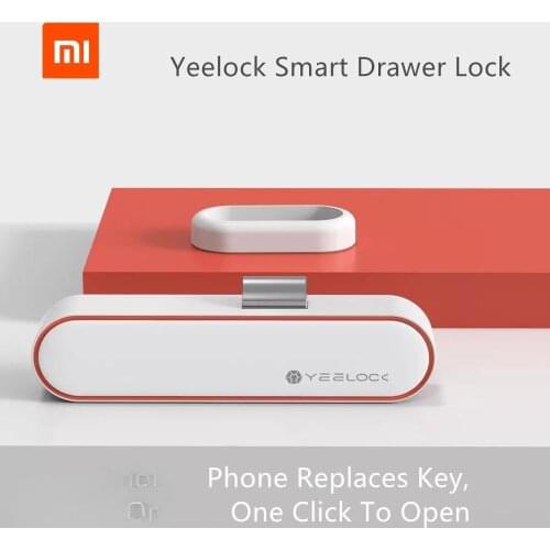 Original Xiaomi MIjia YEELOCK Smart Drawer Cabinet Lock Keyless Bluetooth APP Unlock Anti-Theft Child Safety File Security