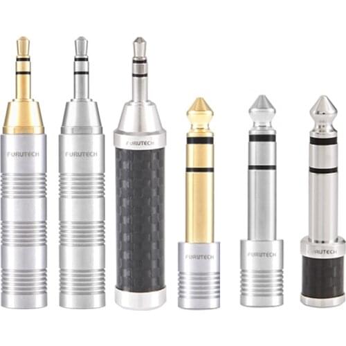 FURUTECH 6.3 to 3.5 gold-plated rhodium-plated carbon fiber 3.5 to 6.3 headphone conversion plug adapter