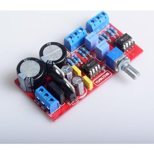 YJ NE5532 * 2 preamplifier board dual 12V-0-12V volume controller Amplifier preamp mixer board for amplifier board
