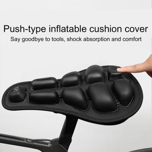 Bike Air Seat Cushion Anti Slip Shock Absorbing Bicycle Seat Cover Air Pad Inflatable Mountain Bike Saddle Cover for Racing Bike