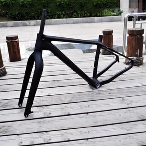Full carbon fiber frame 26ER snowmobile ATV dirt bike frameset front fork 18 16 inch Bicycle parts DIY customization
