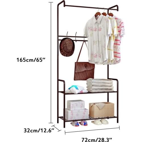 Simple Style Bedroom Furniture Anmas Coat Rack Landing Clothing Holder Hanger Floor Standing Storage Shelf Clothes Hanger Rack