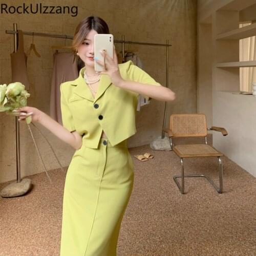 Rockulzzang Women's Blazers With Short Sleeves
