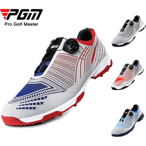 PGM Men Non-slip Golf Shoes 1000D Nylon Wearproof Breathable Trainers Patent Golf Shoes Men Knobs Buckle Golf Sneakers 39-45