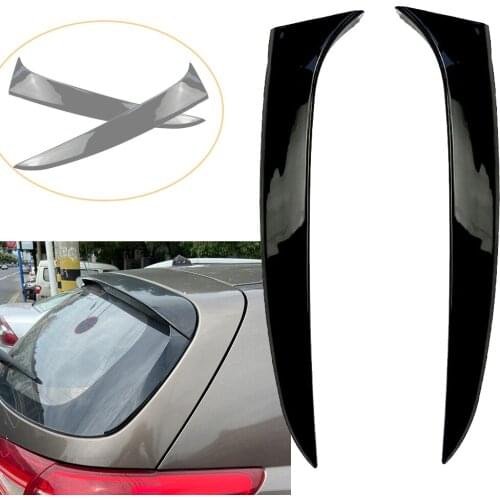 For Kia Sportage R 2011 2012 2013 2014 2015 2Pcs ABS Car Rear Window Spoiler Side Wing Trim Cover Decoration Glossy Black