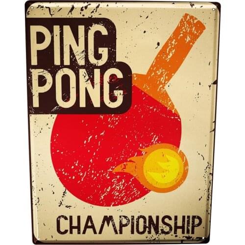 SINCE 2004 Tin Sign Metal Plate Decorative Sign Home Decor Plaques 30 x 40 cm Nostalgic Table Tennis