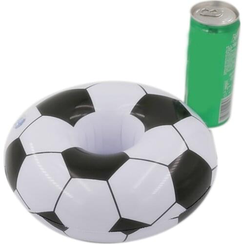 1pc Inflatable Cup Coasters Cola Beverage Cup Holder For Swimming Pool Beach Party Inflatable Football Drink Pool Float