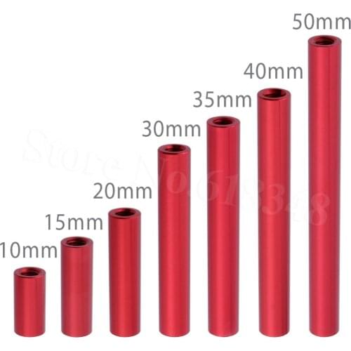10PCS Aluminum Standoff Spacer M3x10mm 15mm 20mm 30mm 35mm 40mm 50mm Round Column For RC Multirotors Quadcopter Drone Parts DIY