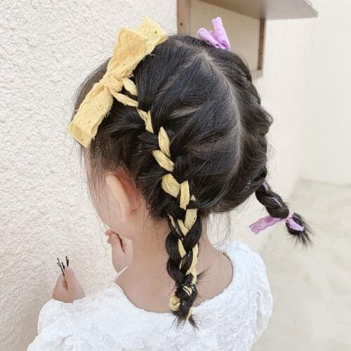 2 Pcs/Set Baby Girl Cute Colors Hollow Flower Bow Ornament Hair Clips Children Lovely Soft Hairpins Kid Fashion Hair Accessories