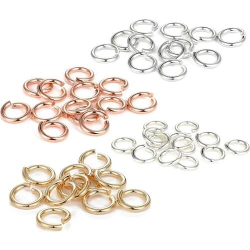 20pcs 925 Sterling Silver Round Split Rings 3mm 4mm 5mm Fine Open Rings Handmade Ornament Connector For DIY Jewelry Findings