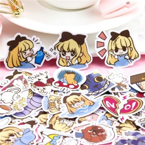 40pcs Creative Cute Self-made cute scrapbooking Little Phone Luggage Cartoon fairy Paper stickers / Waterproof stickers