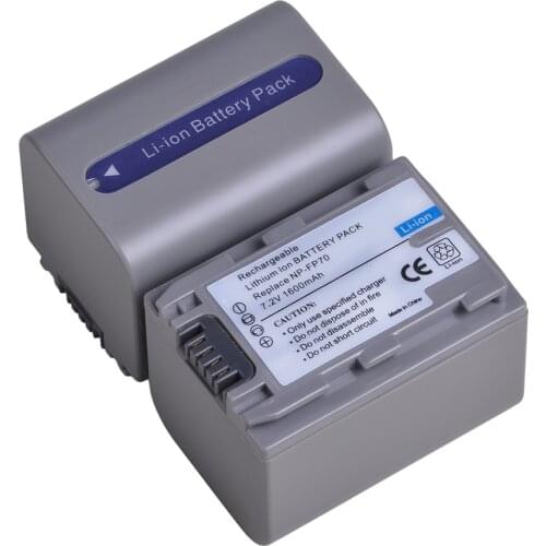 2Pcs NP-FP70 NPFP70 NP FP70 Battery for Sony NP-FP30, NP-FP50, NP-FP51, NP-FP60, NP-FP71, NP-FP90, DVD92, DVD103, DCR SR30E SR40