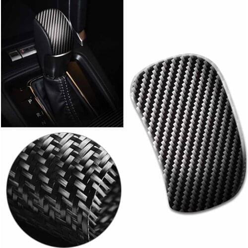 Auto Gear Shift Knob Cover Trim Carbon Fiber Car Sticker For Subaru Forester 2013 2014 2015 2016 2017 2018 Black