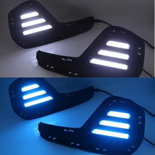 Car Flashing 1 Pair For Chevrolet Cavalier 2020 2021 Car LED DRL Daytime Running Lights Turn Signal Fog Lamp Cover Car Styling