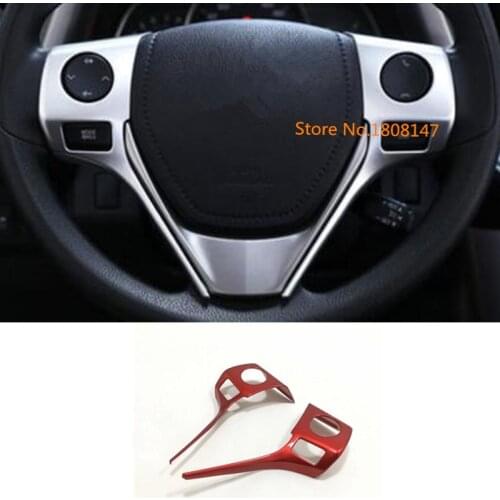 Car Styling Stick Cover ABS Chrome Steering Wheel Inner Kit Switch Trim Lamp Frame Panel For Toyota RAV4 2016 2017 2018
