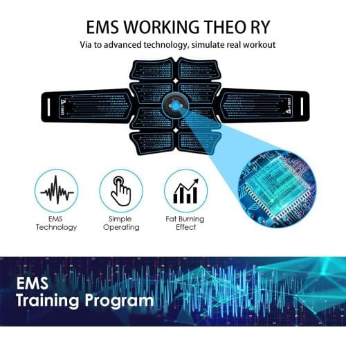 EMS Wireless Muscle ABS Abdominal Muscle Trainer Training Electric Weight Loss Stickers Shaping Patch Slimming Trainer Unisex