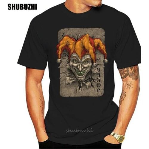 Crazy Joker T-Shirt - Playing Cards Fool Clown Edm Rave Club Clothing Smile Men Clothes Tee Shirt