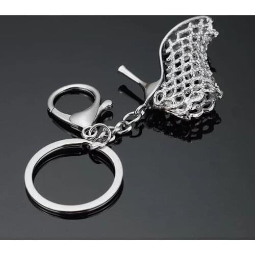 10PCS/LOT KeyRings High Heels Shoes Key Pendant Crystal Shoes Shape Creative KeyChain Car Accessories Personalized Car Key Ring