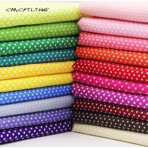 CMCYILING Dot Printed Cotton Fabric For Sewing Dress Shirt Doll Crafts 100CM*148CM
