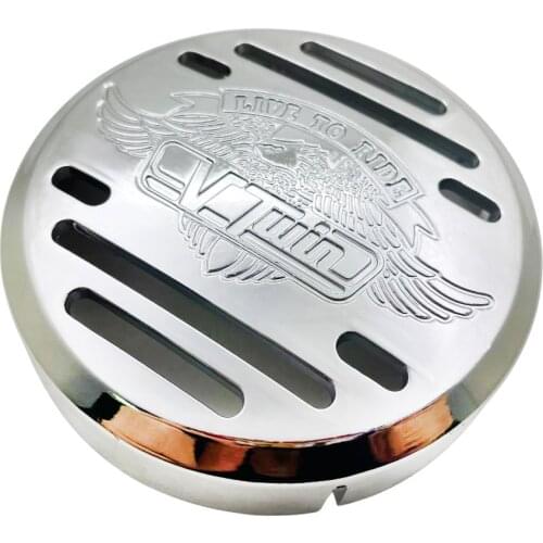 For Kawasaki Vulcan 800 Yamaha V-Star 650 1100 Classic Silverado Chrome ABS Motorcycle Horn Cover Eagle Pattern Refit Parts