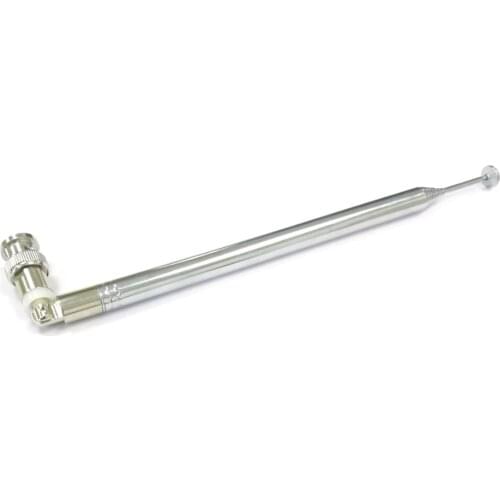 FM Radio Antenna Telescopic Aerial 1.2m Stainless Steel Inner Thread/Flat/BNC/F/SMA/TV Connector 1PC