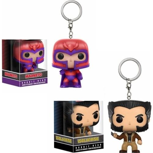 Funko Pop BOBBLE-HEAD Pocket X-Men Magneto Keychain Action Figure Toys