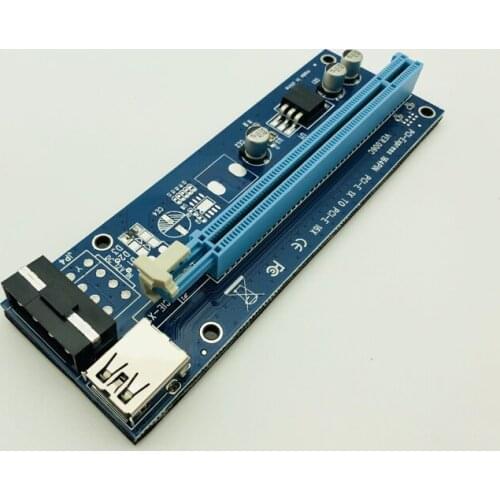 PCIE Riser Express 1X 4x 8x 16x Extender PCI Express Riser Card Adapter SATA to 4pin IDE Molex Power Supply for BTC Miner Mining