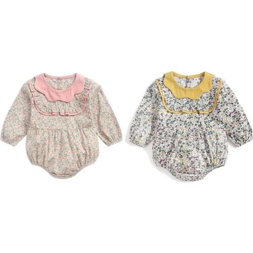 Newborn Infant Baby Girl Clothes 2021 Rompers Solid Ruffle Jumpsuits Infant Baby Clothes Girl