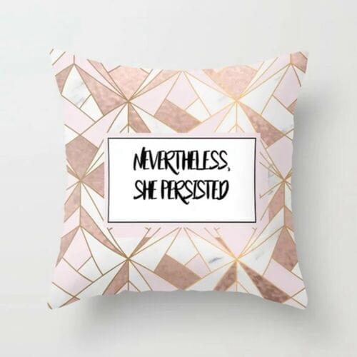 Fashion Letter Pink Printing Pillow Case Throw Cushion Cover Sofa Home Decor Home Textile Soft Pillow Cace