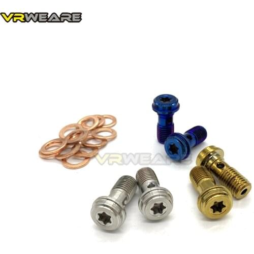 Motorcycle Stainless Steel Banjo Bolt Screw M10 x 1.25 Brake Master Cylinder Screw Brake Hose Caliper Bolt Hydraulic Bolts