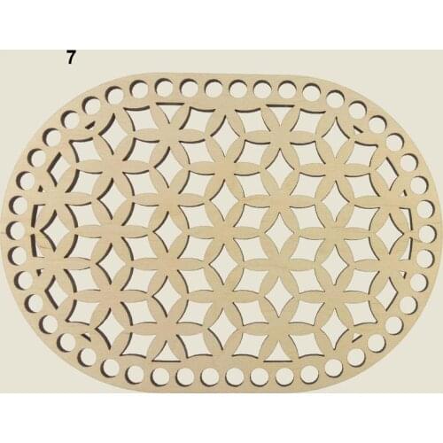 Set 6 Oval Wooden Bottoms Free shipping Wooden bottoms for crochet basket Wood base crochet