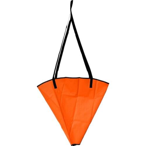 Orange 18" Universal PVC Sea Anchor Drogue Drifting Brake Sock Chute Suit Boat/Yacht/Kayak/Dinghy/Jet Ski/Crusier 12-14ft