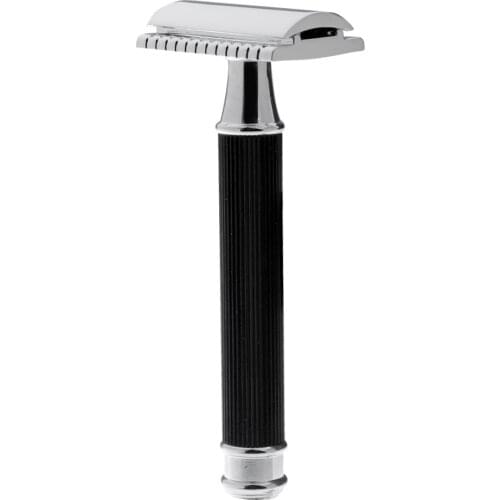 Premium Classic Mens Traditional Double Edge Safety Manual Black