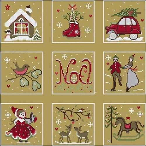 Christmas Carnival Day patterns Counted Cross Stitch 11CT 14CT DIY Chinese Cross Stitch Kits Embroidery Needlework Sets