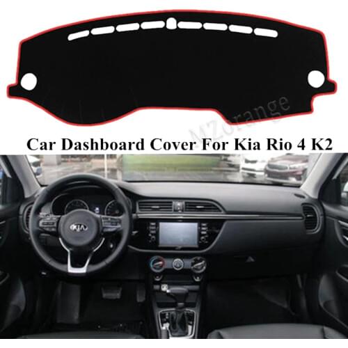 RU LHD Car Dashboard Cover For KIA RIO 4 K2 2017 2018 Dashboard Cover Dashmat Dash Mat Pad Sun Shade Dash Board Cover Carpet