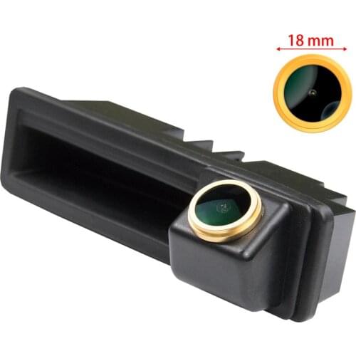 Misayaee Golden HD Rear View Reverse Backup Camera Trunk Handle for Audi A4 B6 B7 A3 A6 4F Q7 4L0 A8 2003-2015 Night Vision