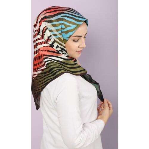 Minahill Aker S Twill Scarf 7651-797-941 Coral Black 7651-797-941