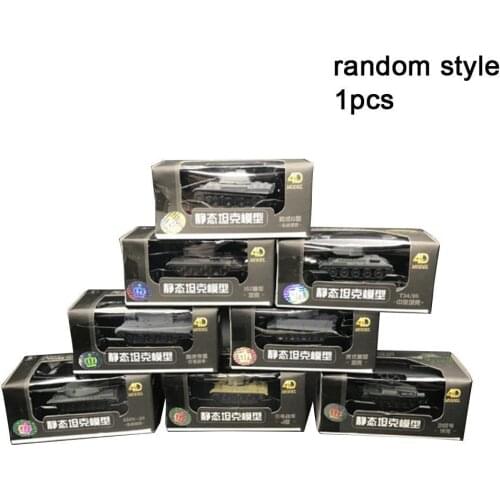 Random 1Pcs 4D Tank Model Building Kits Military Vehicles Toys Decoration High-density Material Panther Tiger Turmtiger Assault