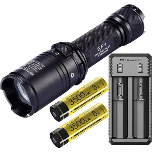 NITECORE EF1 Explosion-proof Flashlight XM-L2 U3 LED max 830 lumens beam distance 270 meter white light industrial search torch