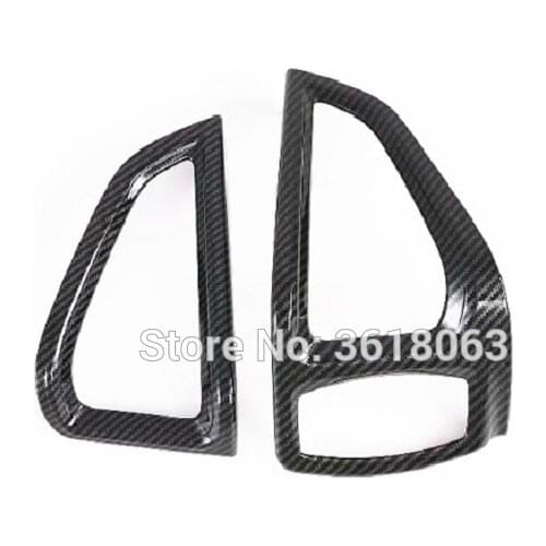 Interior Console Side Air Condition Vent Outlet Panel Cover Trim For Ford Transit 2017 2018 2019 Carbon Fiber Styling Accessory