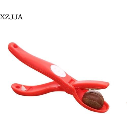 XZJJA Creative Stainless Steel Blade Raw Chestnut Open Mouth Device Practical Lazy Person Chestnut Knife Home Kitchen Gadget