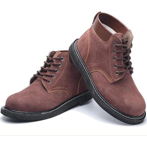 Safety Shoes Cap Steel Toe Safety Shoe Boots For Man Work Shoes Men Waterproof Size 12 Footwear Winter Wear-resistant GXZ011