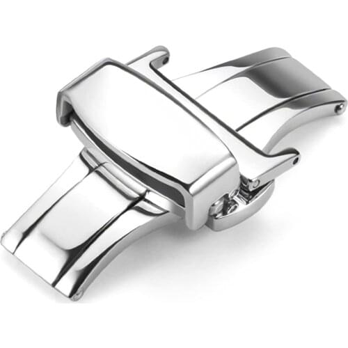 Stainless Steel Deployment Clasp Buckle Fasten Gold Black Silver Rose Watchband Clasp Width 10mm 12mm 14mm 16mm 18mm,20mm 22mm