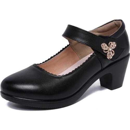 ZXRYXGS Brand Shoes Woman Cowhide Leather Shoes High Heels 2019 Spring Plus Size Fashion Shoes Women Shoes High heel 5 8 10 Cm