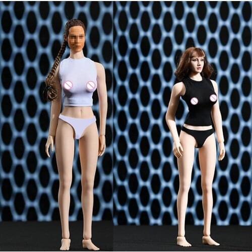 1/6 Female Tight Vest Thong Knicker Underpants Suits Sexy Slim Clothes For 12 Inch Action Figure Dolls