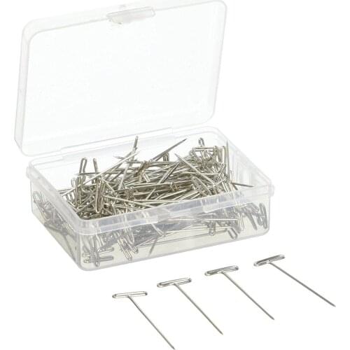 10 pcs (1.1" or 2" long) T pin clips for wig/hair weft/hair extension fix on mannequin manikin canvas block head