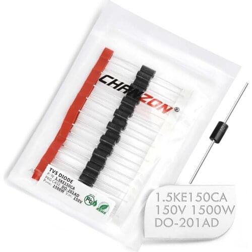 20 Pcs) TVS Diodes 1.5KE150CA 1500W 150V DO-201AD (DO-27) Bidirectional Channel 1500 Watt 150 Volt