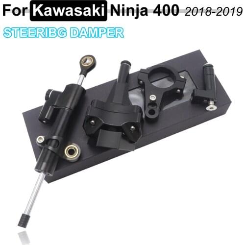 Ninja 400 Motorcycle Accessories Aluminium Alloy Steering Damper Bracket Mounting Kit for Kawasaki Ninja400 2018 2019